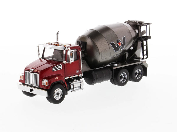 Diecast Masters Western Star 4700 SF Concrete Mixer - Red & Silver - 1/50 Scale - 71033