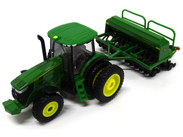 John Deere 7215R Tractor w/ 1590 Grain Drill - 1/64 - 45433