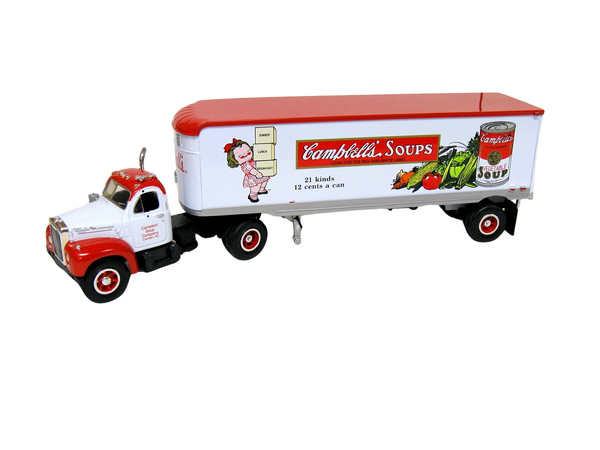 First Gear Campbell's Soup Mack B-61 Tractor Trailer - 1/34 Scale   19-1314